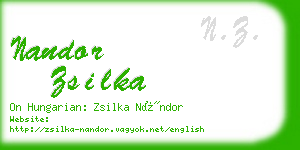 nandor zsilka business card